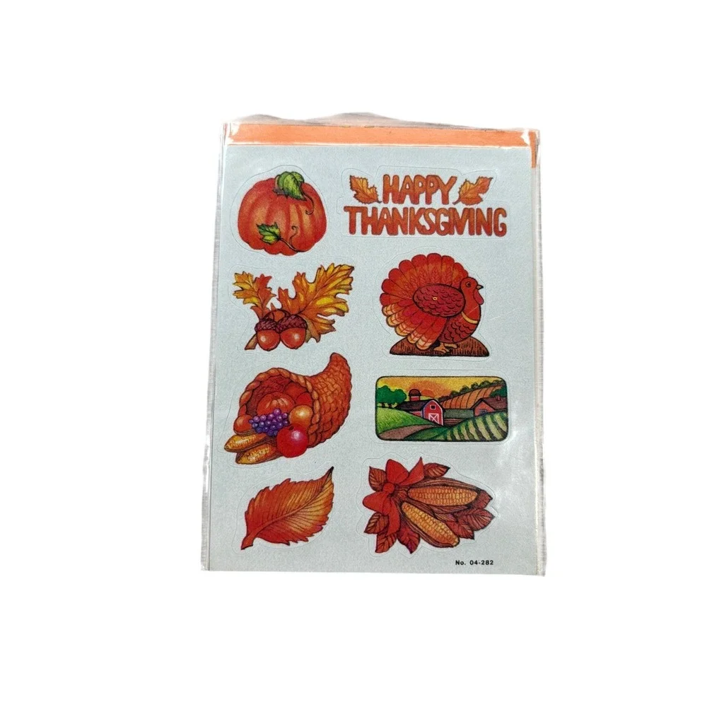Vintage Paper Art Co 4 sheets Thanksgiving Stickers Collector Series Fall Season